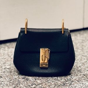Chloe Small Drew Leather Bag - Classic Black